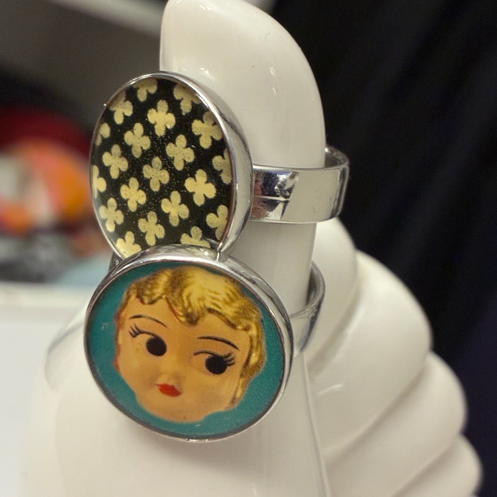 MOMA Retro hand painted Rings - Picture 2 of 6